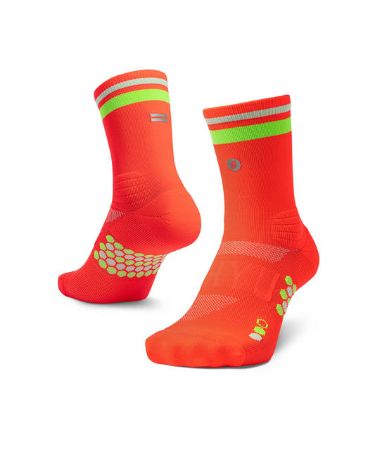 SHYU racing socks - crimson | lime | powder