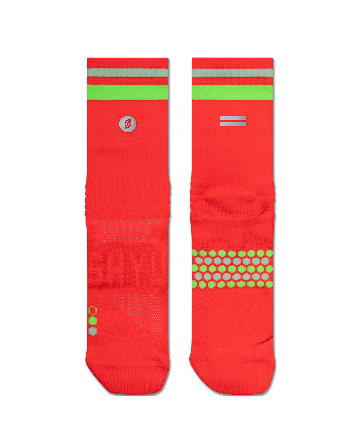 SHYU racing socks - crimson | lime | powder