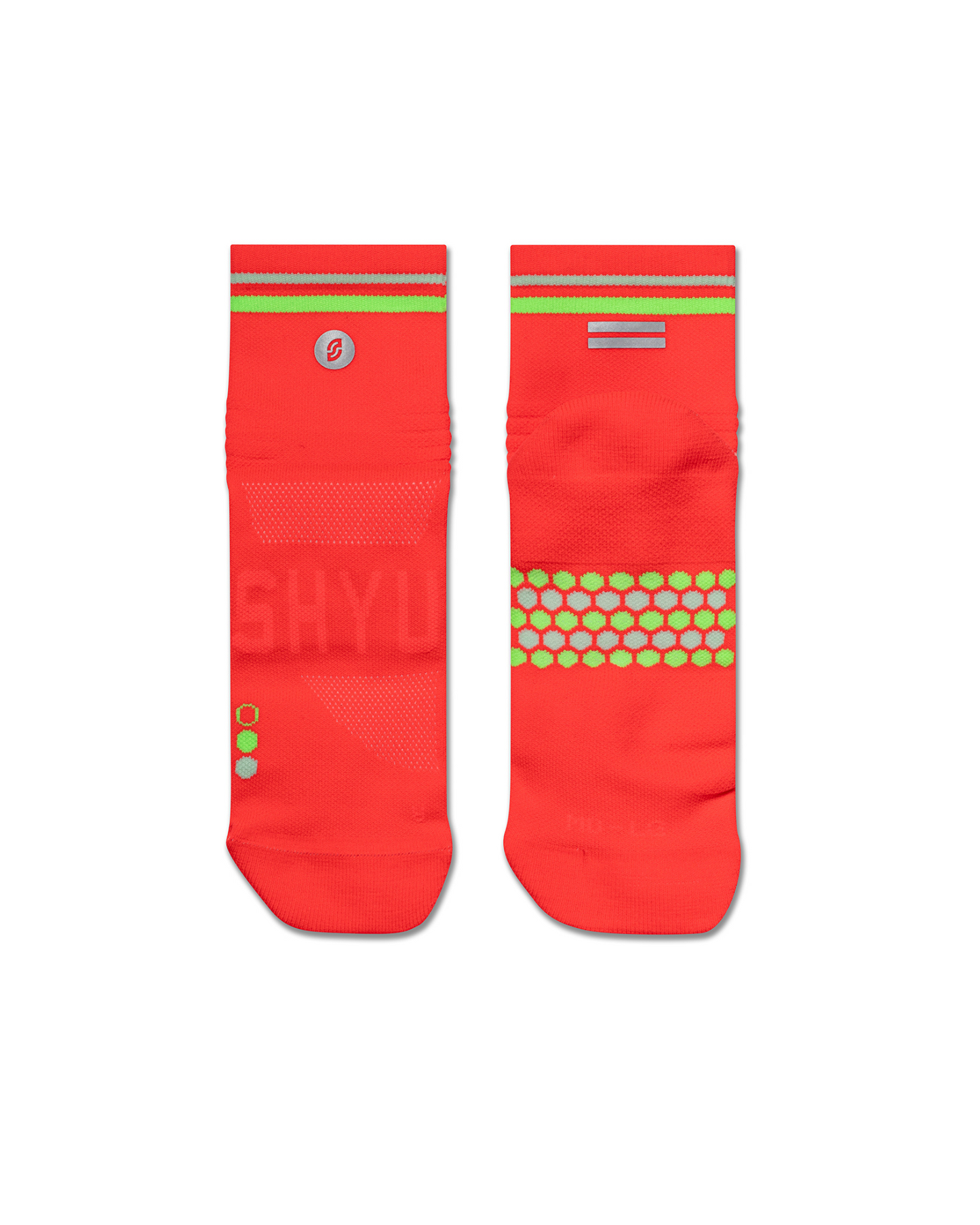 SHYU racing socks - crimson | lime | powder