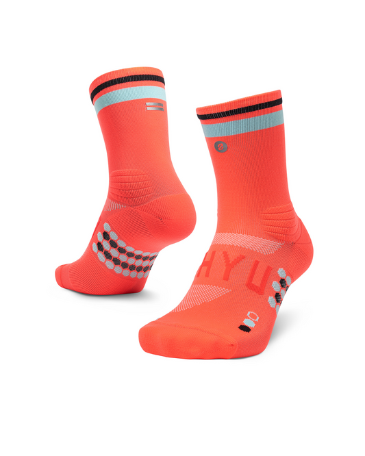 SHYU racing socks -  coral | sky | black