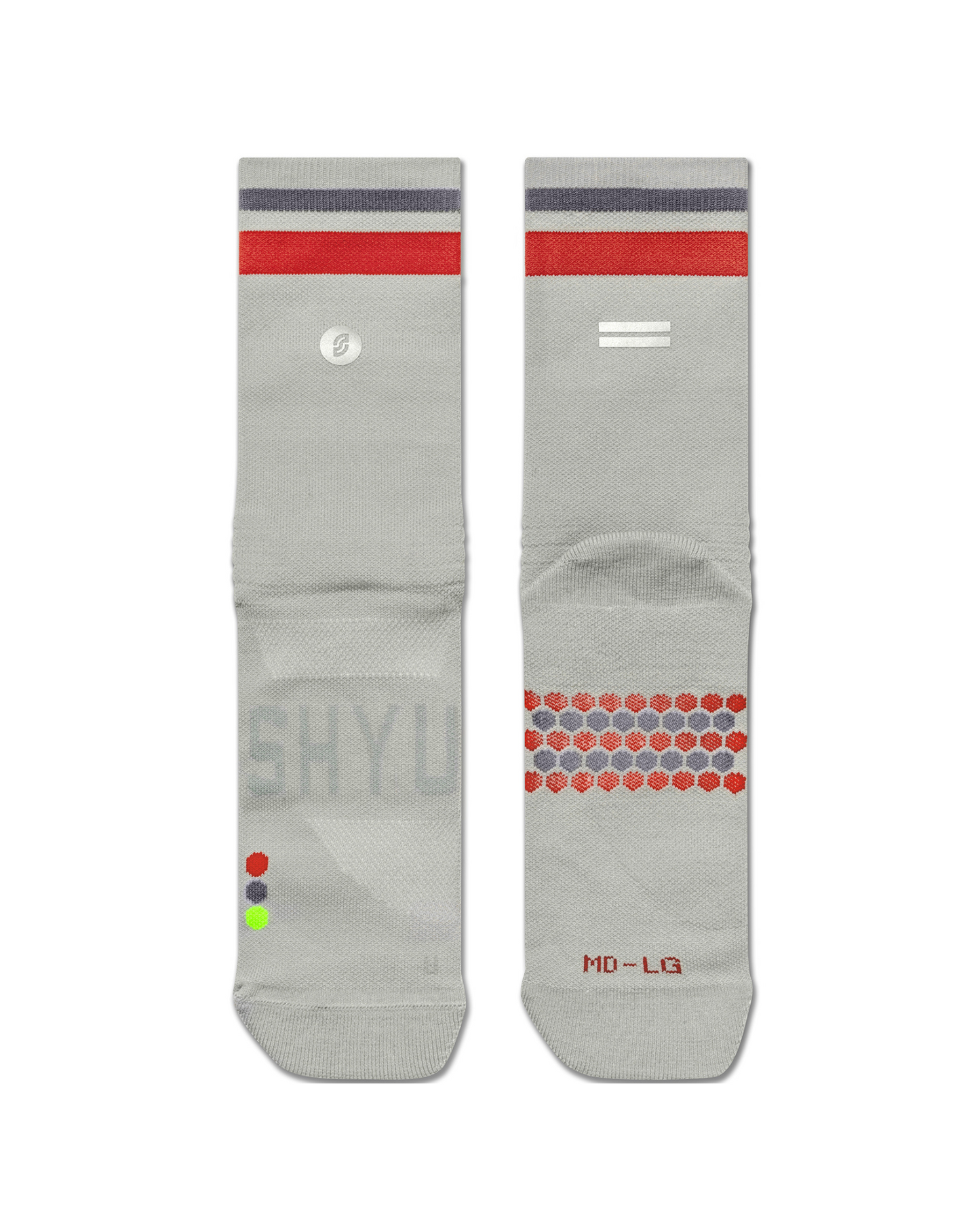 SHYU racing socks - silver | red | steel