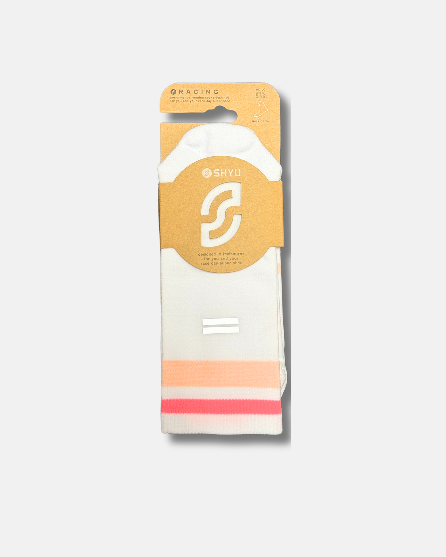 SHYU racing socks - white | peach | melon