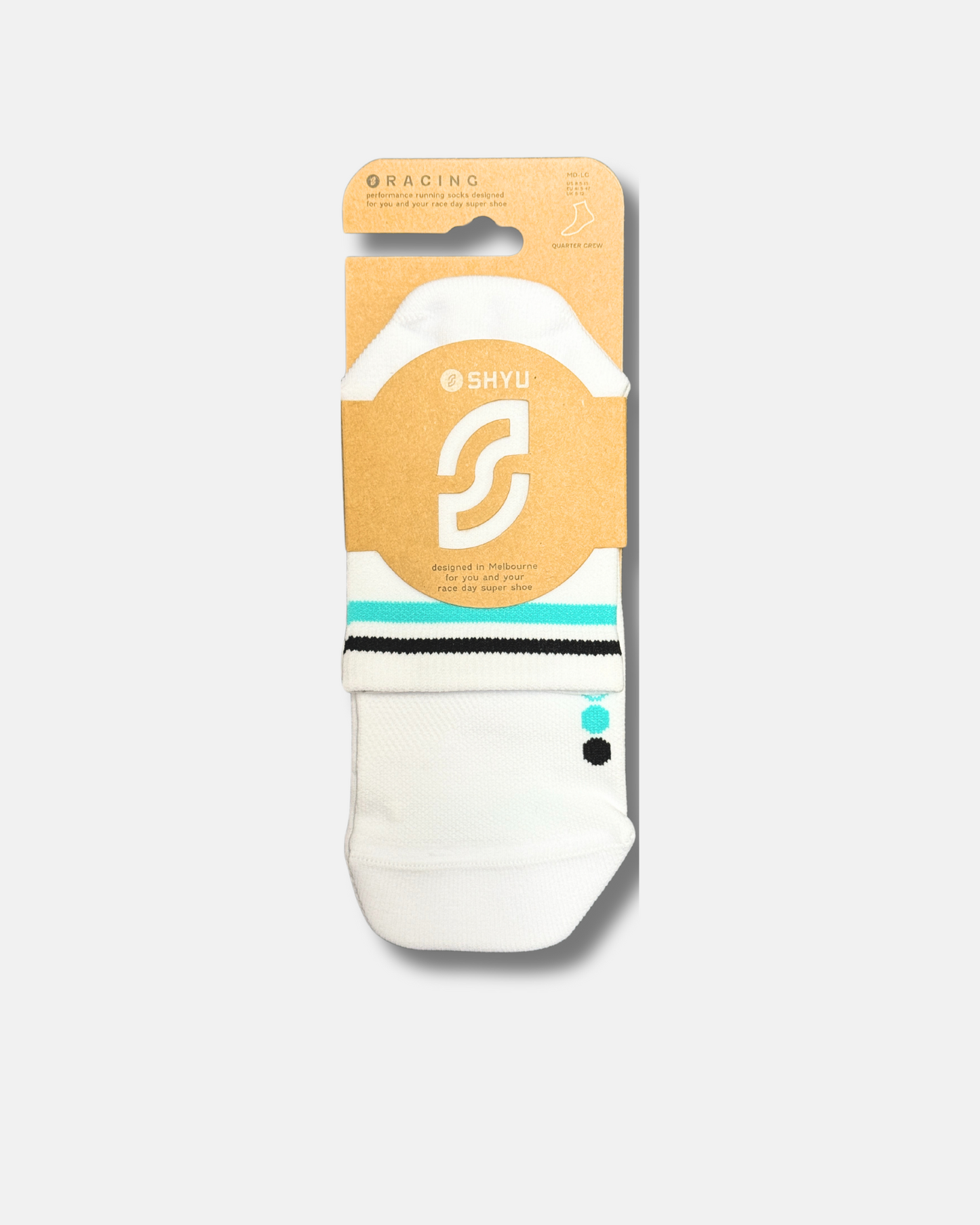 SHYU racing socks - white | jade | black