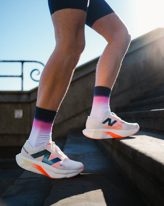 SHYU x Black Sheep racing socks - white | midnight | fluro