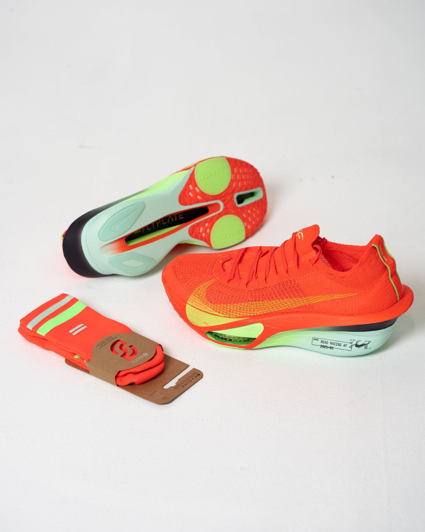 SHYU racing socks - crimson | lime | powder