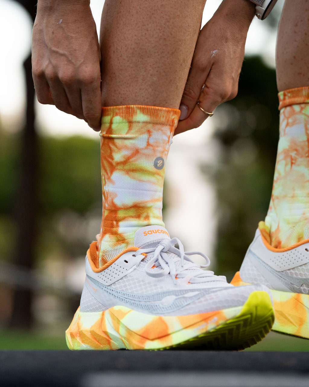 SHYU racing socks - orange | zest | white