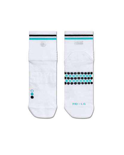 SHYU racing socks -  white | jade | black