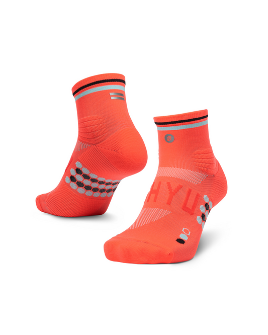SHYU racing socks -  coral | sky | black
