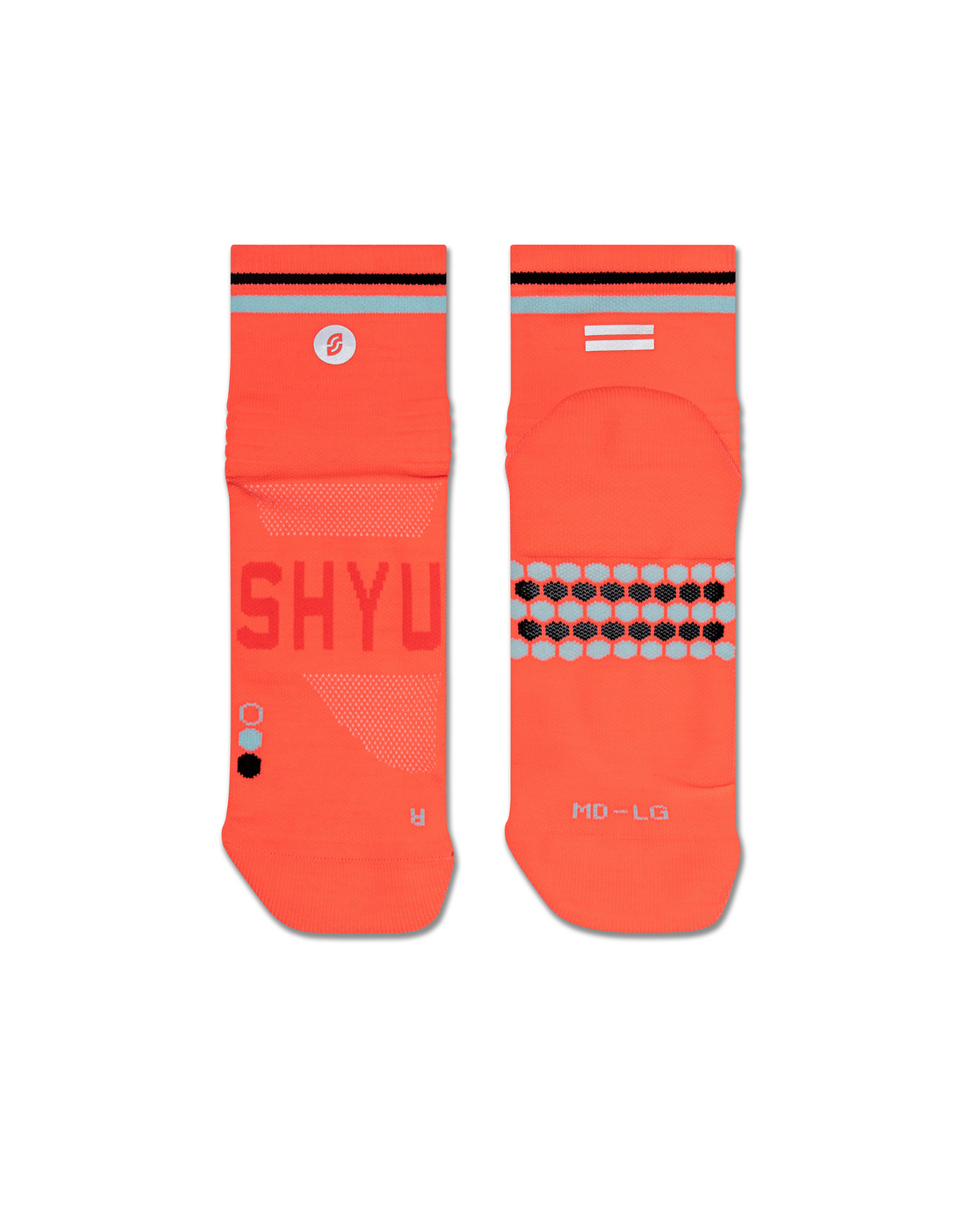 SHYU racing socks -  coral | sky | black