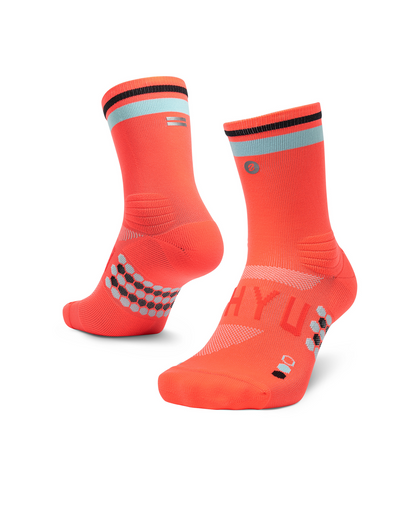 SHYU racing socks -  coral | sky | black