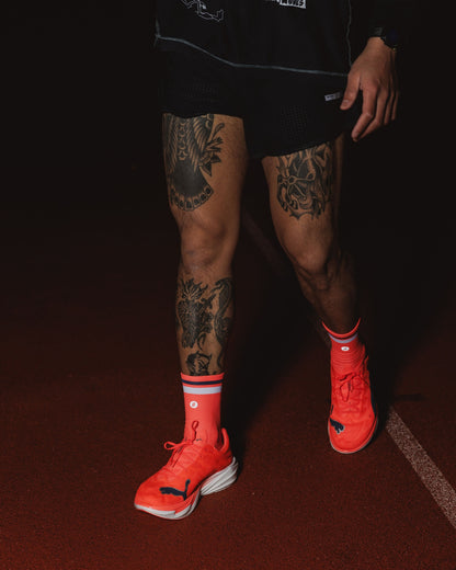 SHYU racing socks - poppy | white | pencil