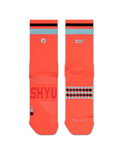SHYU racing socks -  coral | sky | black