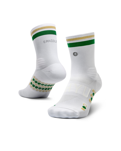 ERNIOLD x SHYU racing socks - white | forest | gold