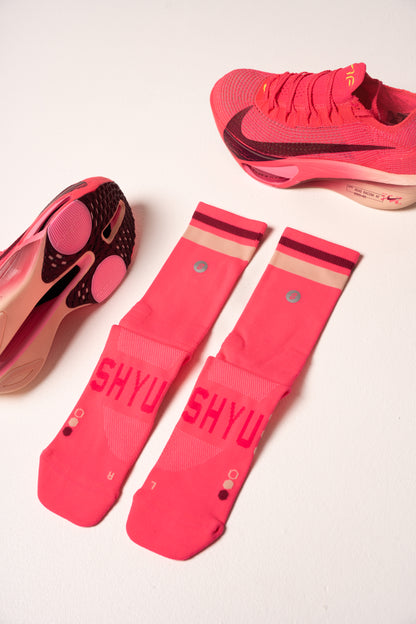 SHYU racing socks - pink | plum | blush