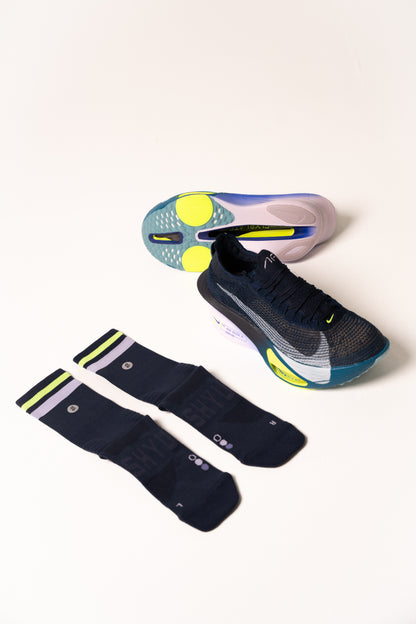 SHYU racing socks - midnight | mauve | neon