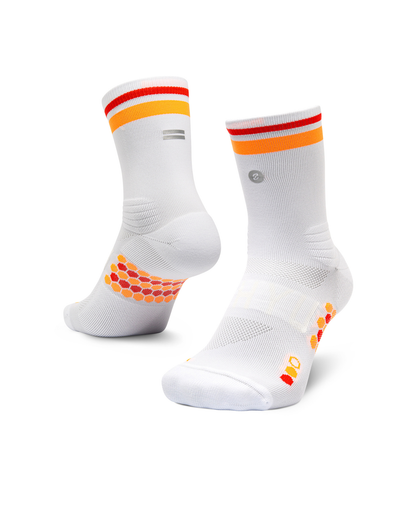 SHYU racing socks -  white | tangerine | red