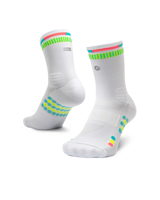 SHYU racing socks -  white | polka | reef