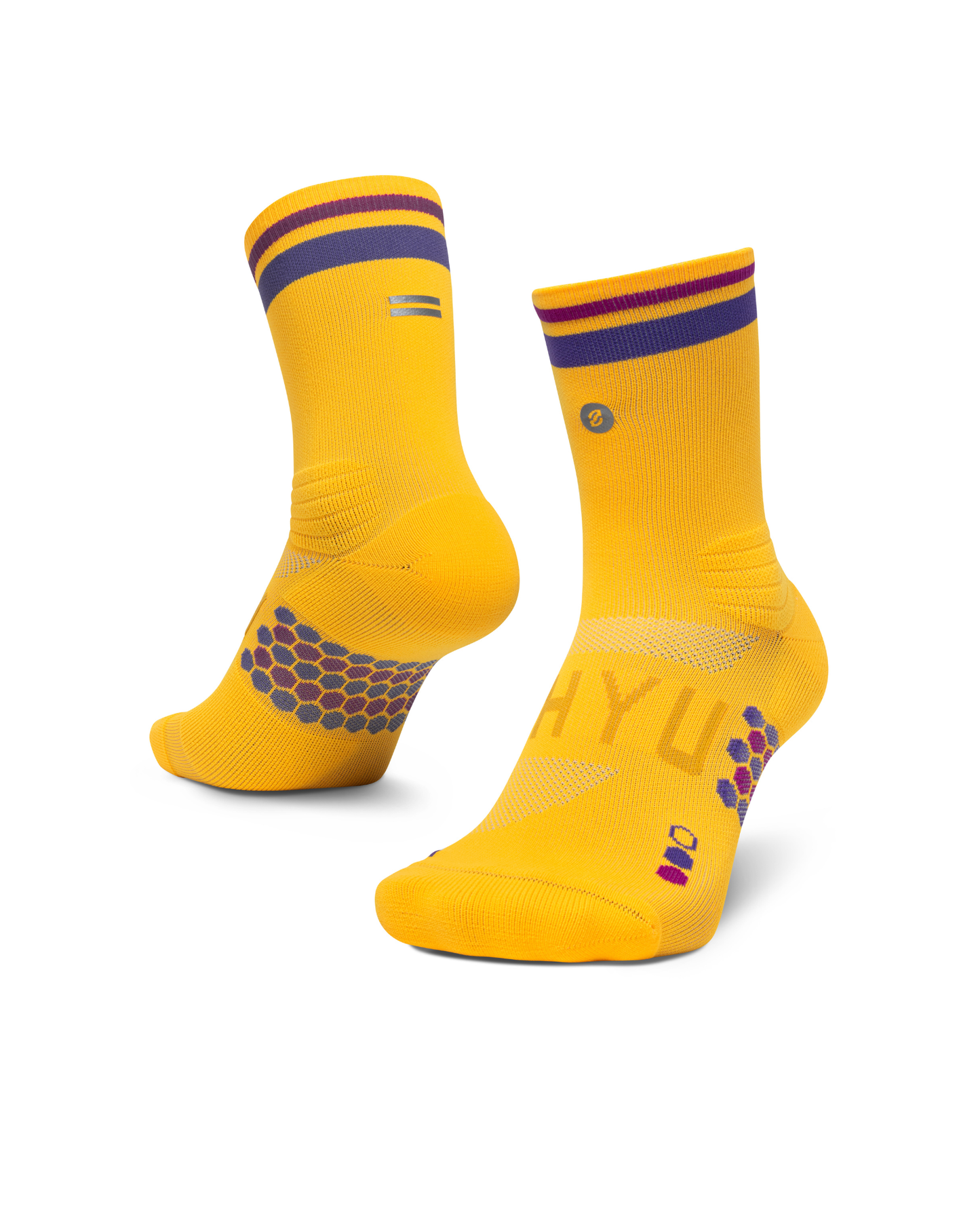 SHYU racing socks - amber | eggplant | claret