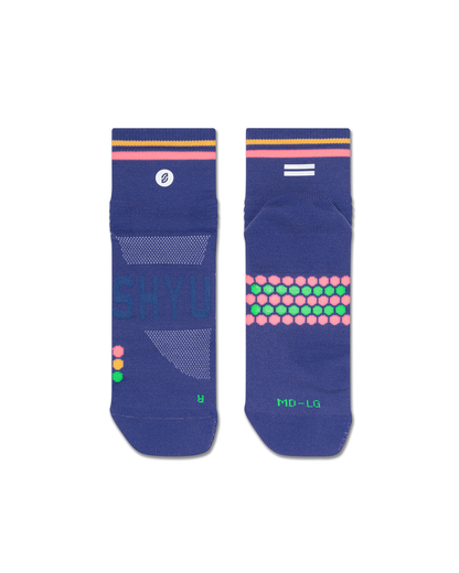 SHYU racing socks - blue | blush | apricot