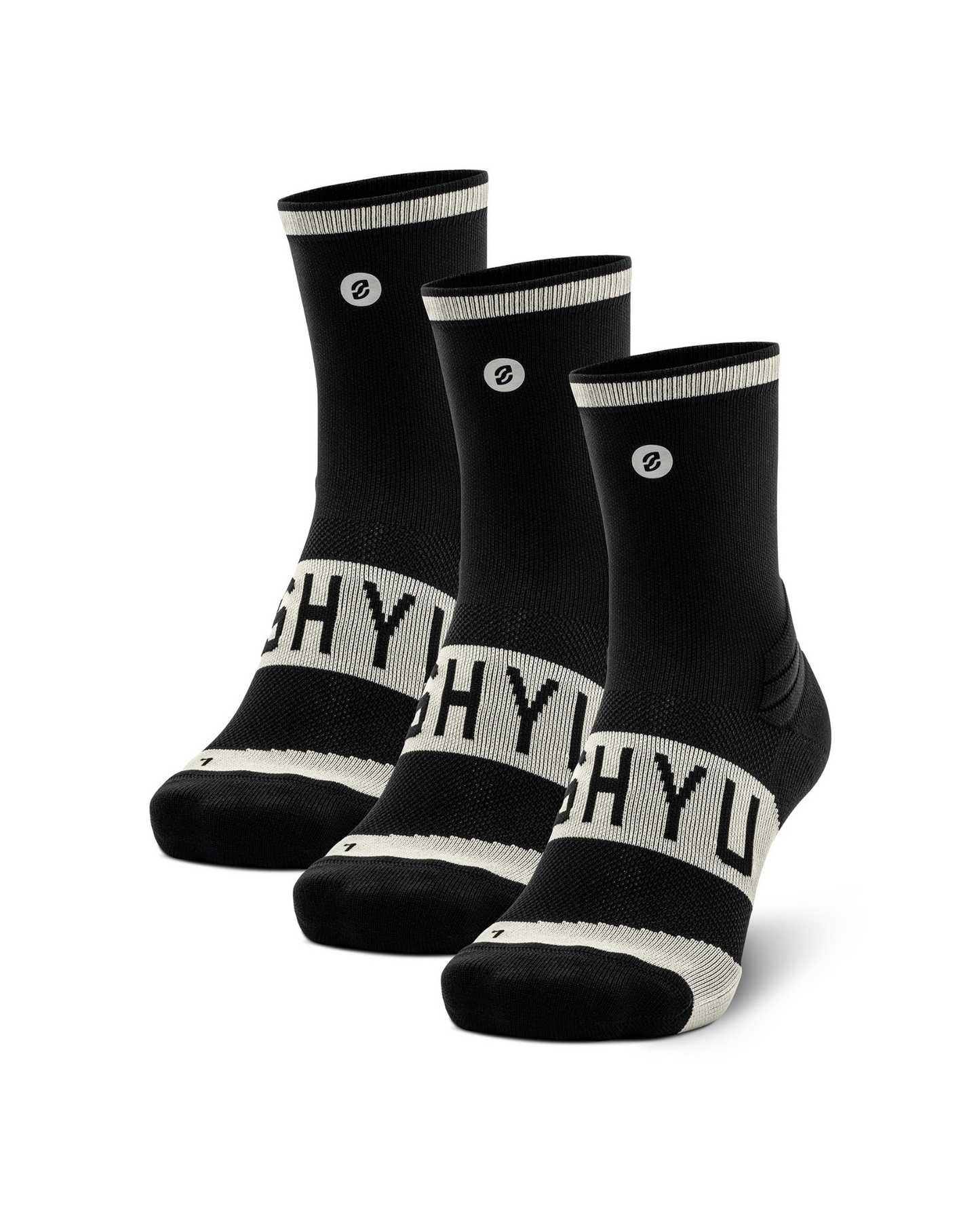 SHYU training socks 3 pack - black