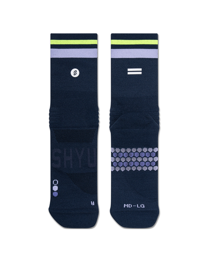 SHYU racing socks - midnight | mauve | neon