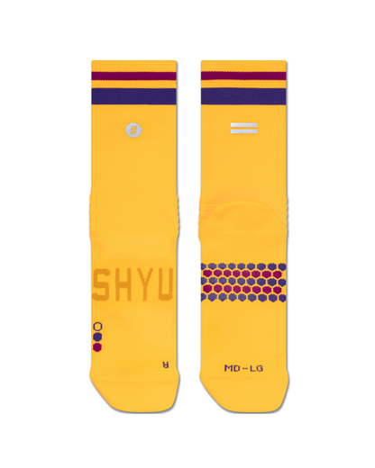 SHYU racing socks - amber | eggplant | claret