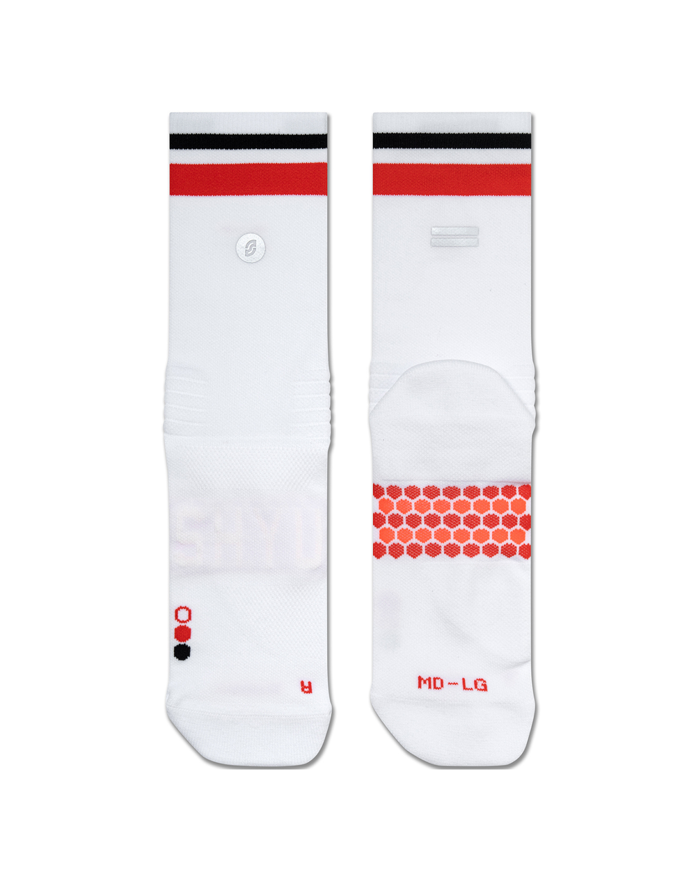 SHYU racing socks - white | cherry | black