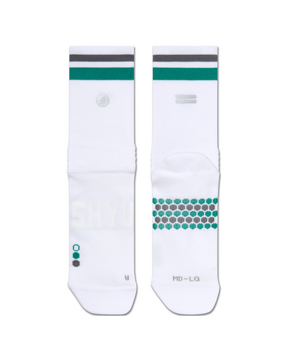 SHYU racing socks -  white | teal | carbon