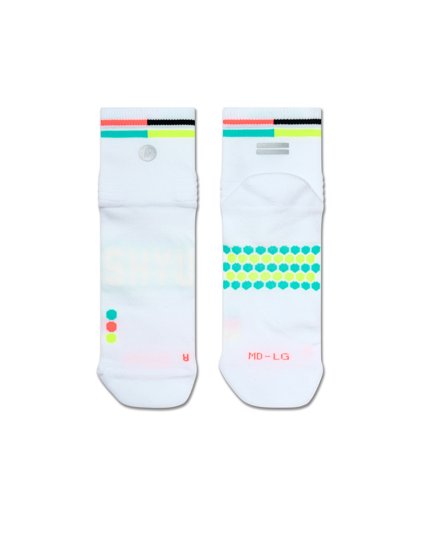 SHYU racing socks -  white | mute | ant