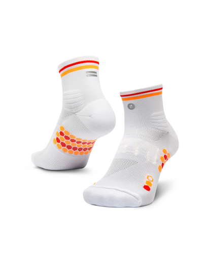 SHYU racing socks -  white | tangerine | red