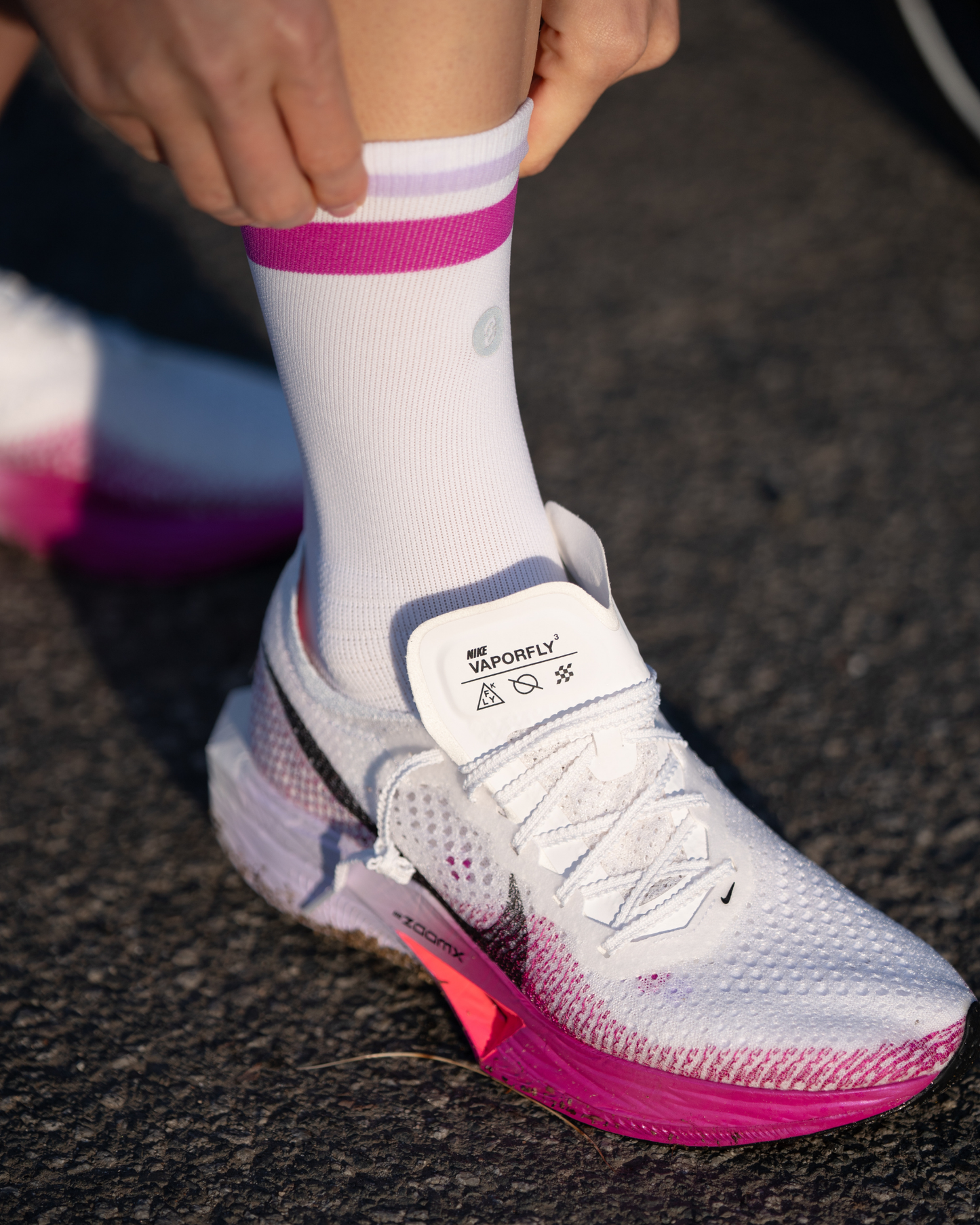 SHYU racing socks - white | grape | lilac