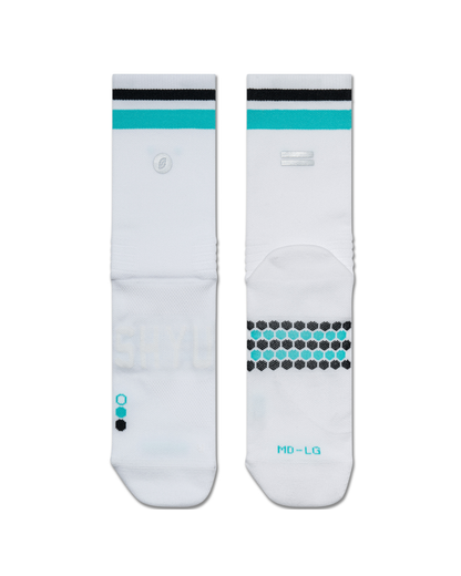 SHYU racing socks -  white | jade | black