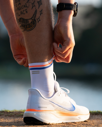 SHYU racing socks - white | blue | orange