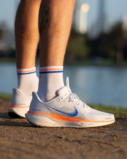 SHYU racing socks - white | blue | orange