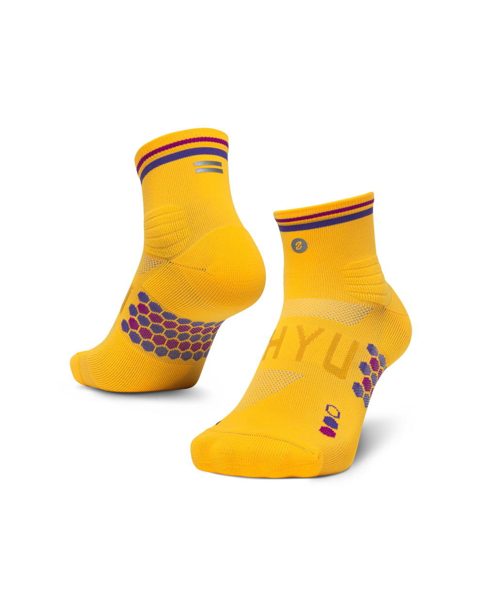 SHYU racing socks - amber | eggplant | claret