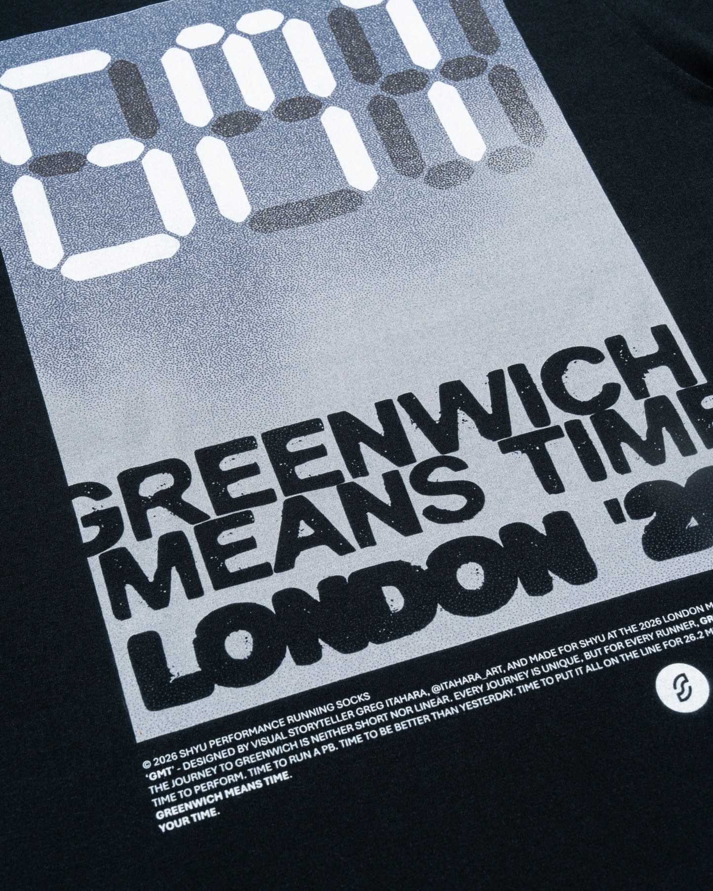SHYU x Itahara Art t-shirt - 'Greenwich Means Time'