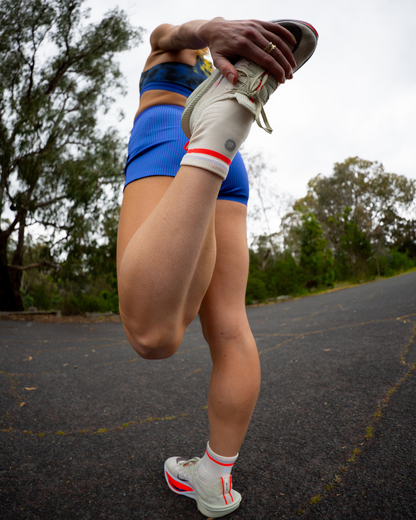 SHYU racing socks - bone | chili | thistle