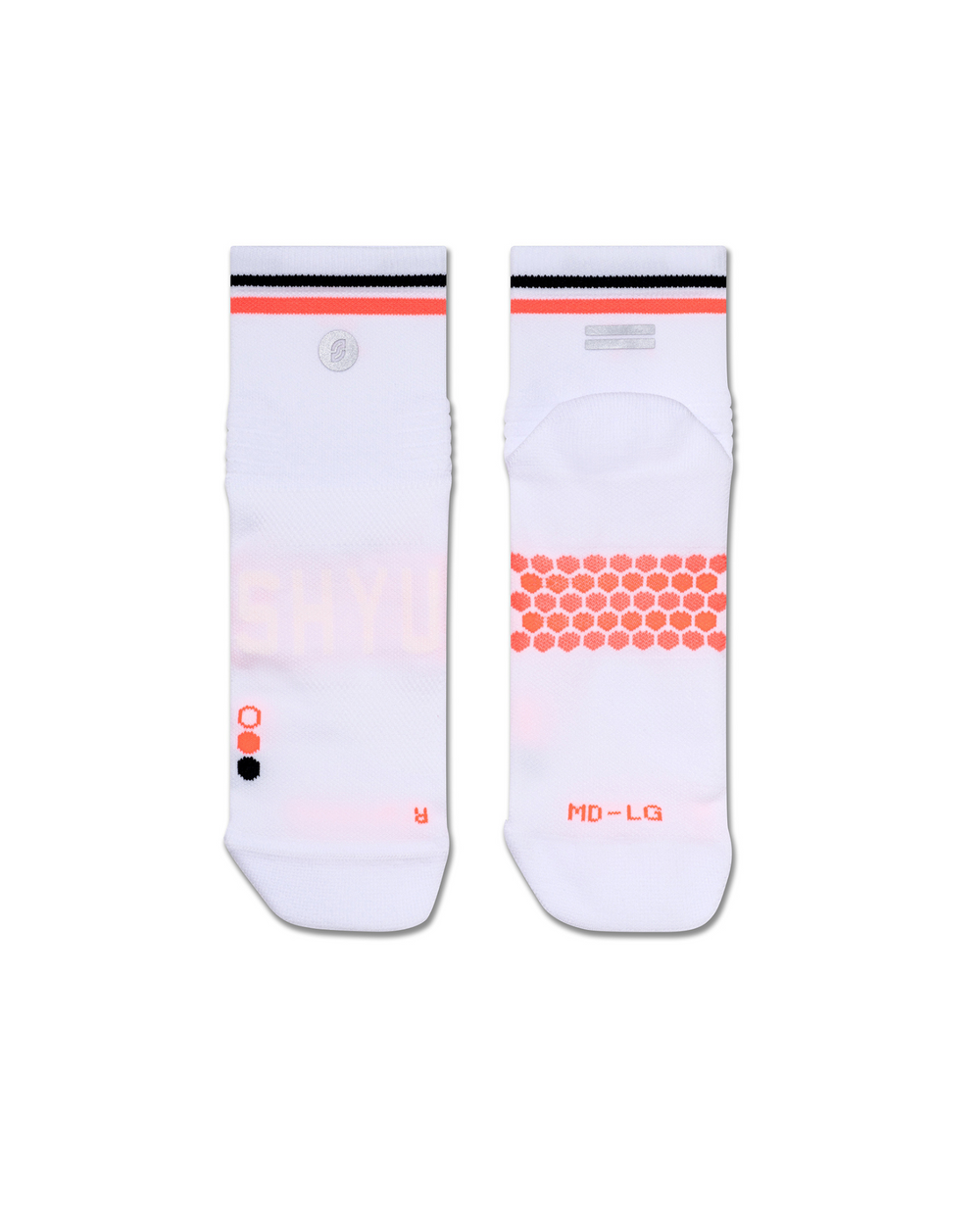 SHYU racing socks -  white | scarlet | black