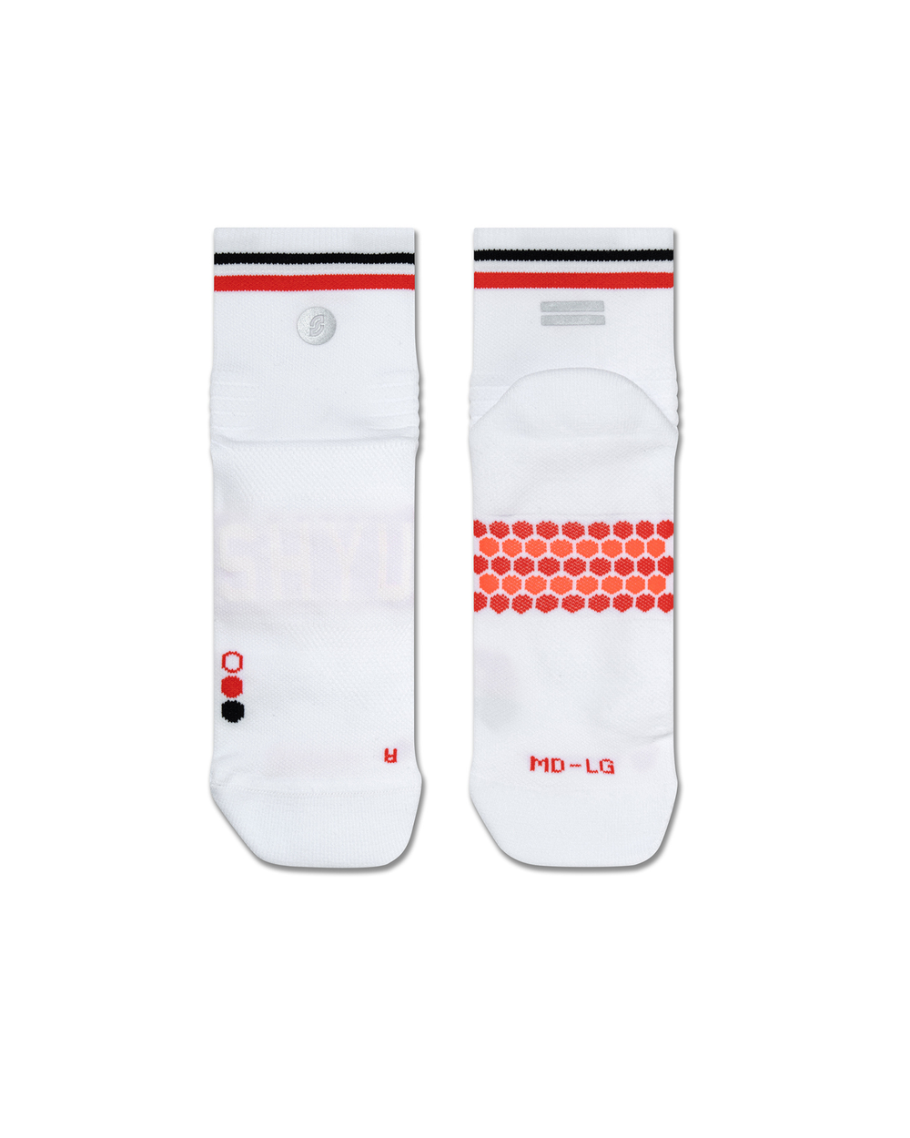 SHYU racing socks - white | cherry | black