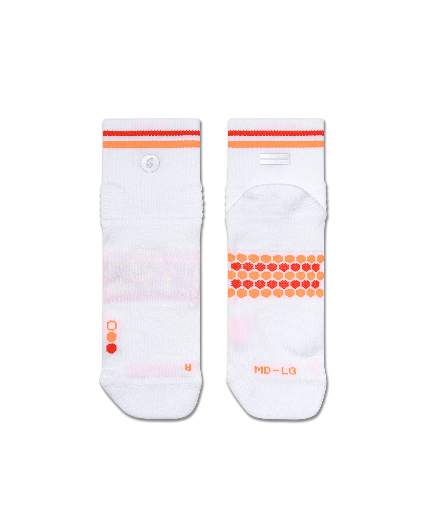 SHYU racing socks -  white | tangerine | red