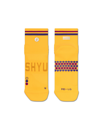 SHYU racing socks - amber | eggplant | claret
