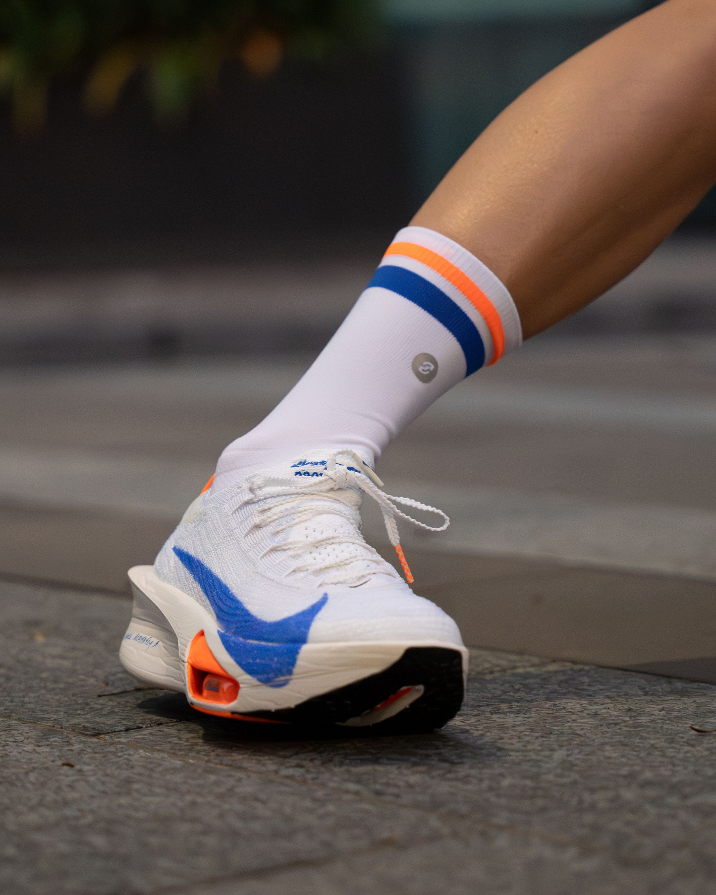 SHYU racing socks - white | blue | orange