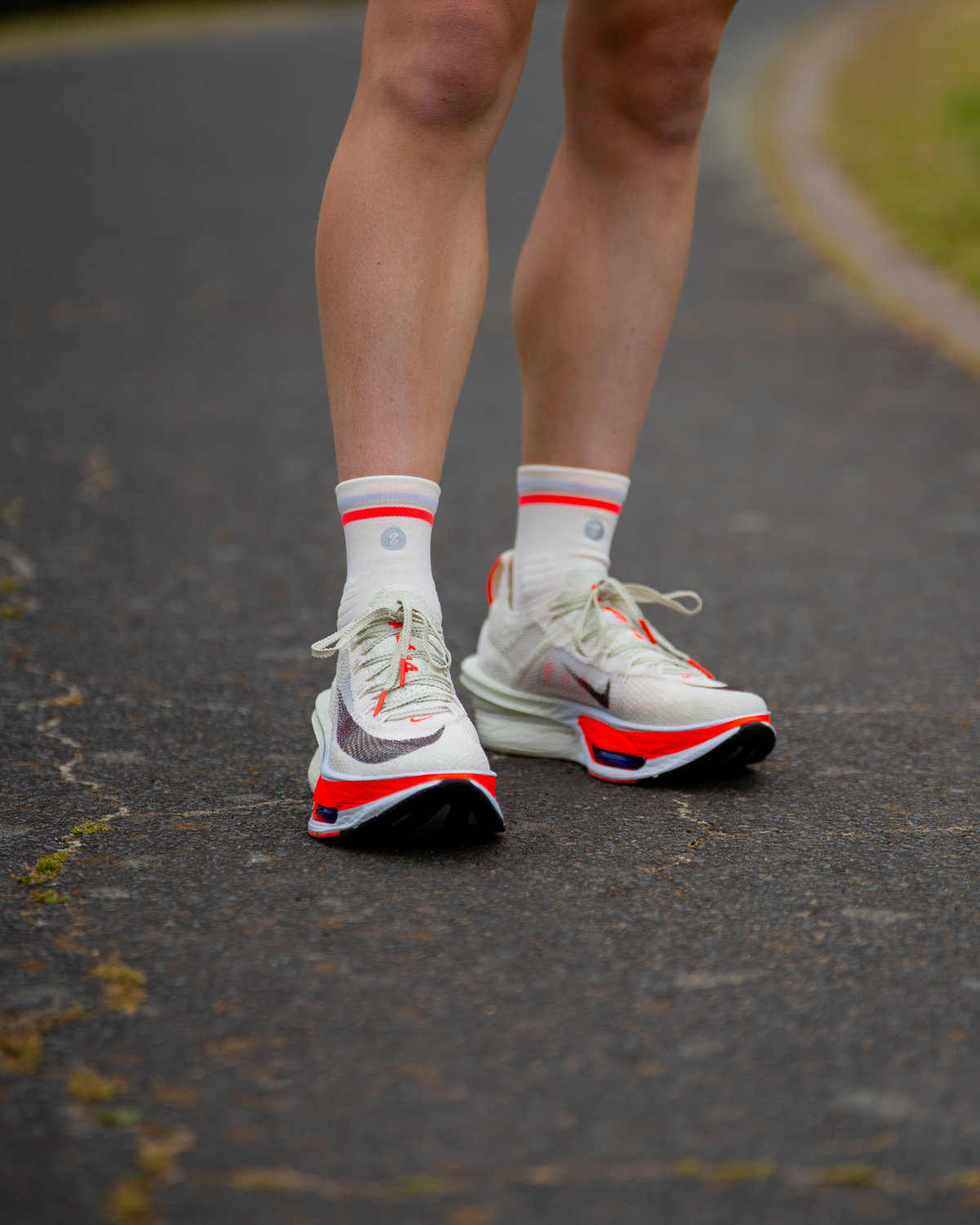 SHYU racing socks - bone | chili | thistle