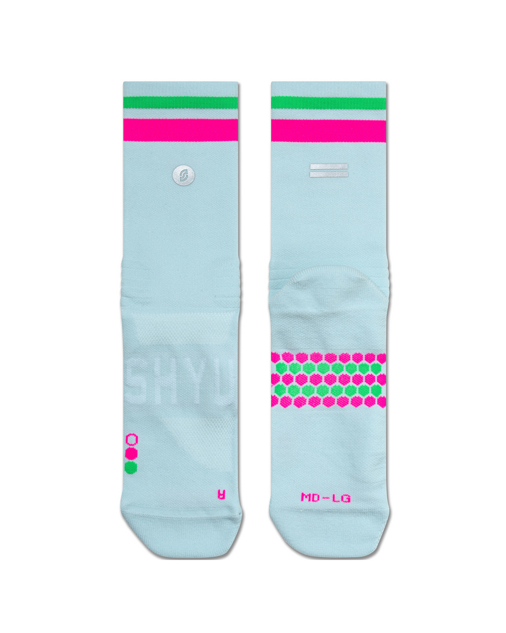 SHYU racing socks - foam | pink | green