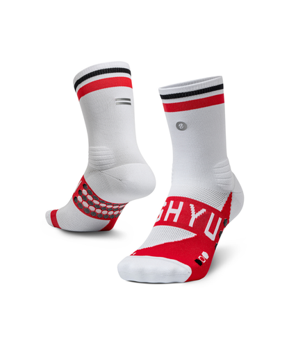 SHYU racing socks - white | red | black (small only)