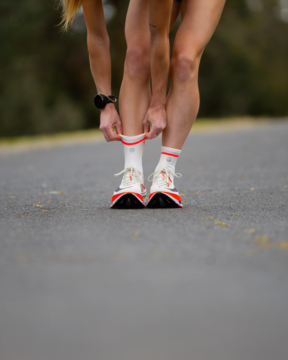 SHYU racing socks - bone | chili | thistle