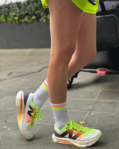 SHYU racing socks -  white | lime | mango