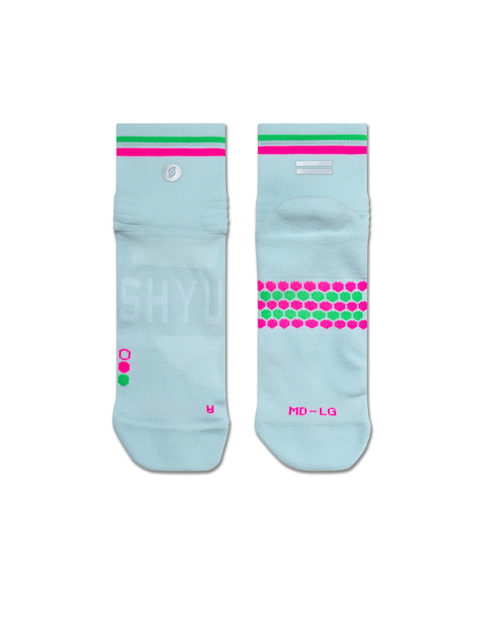 SHYU racing socks - foam | pink | green