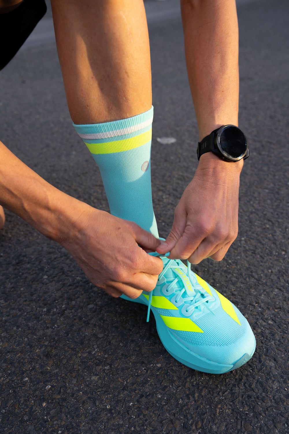 SHYU racing socks -  electric | volt | white