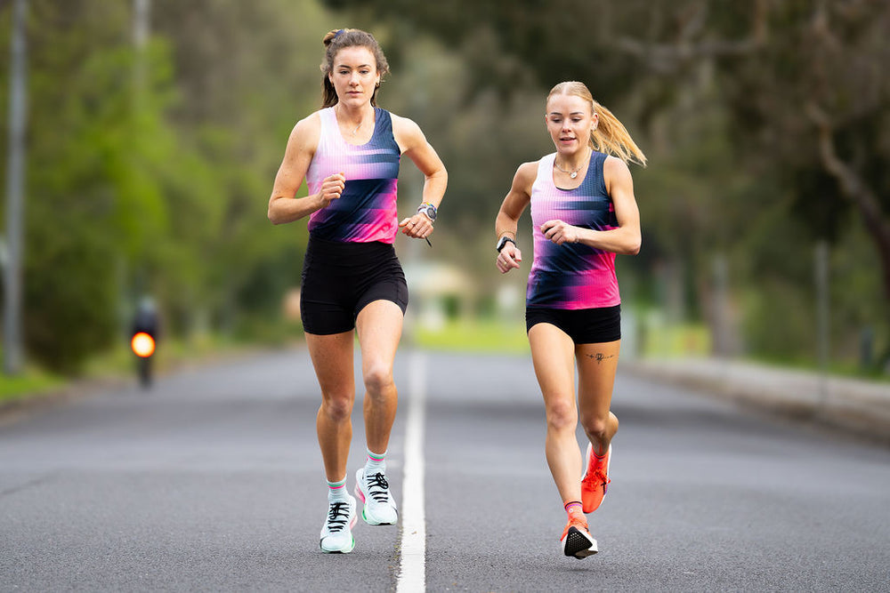 SHYU racing socks - foam | pink | green